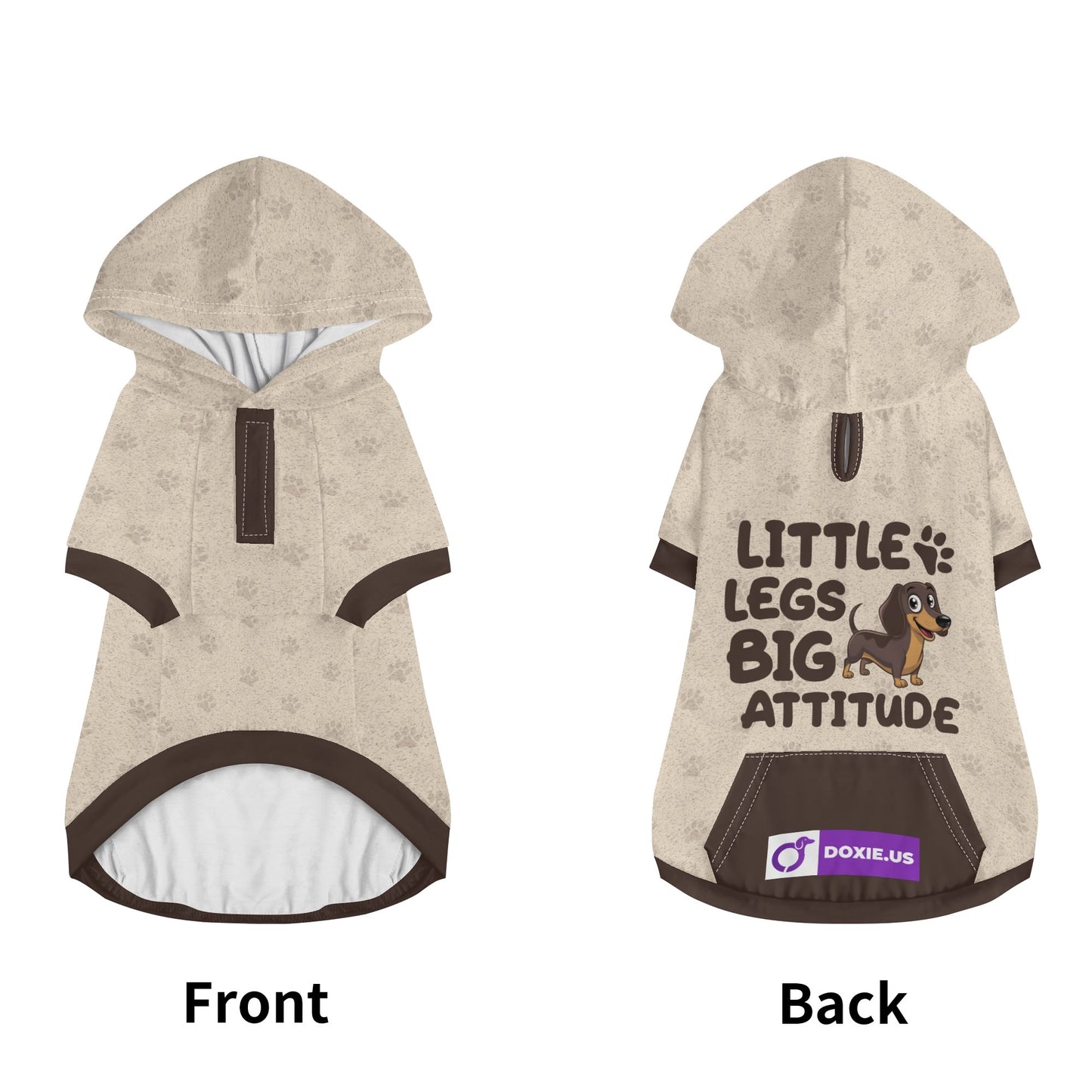 LITTLE LEGS, BIG ATTITUDE - Hoodies for Dachshunds