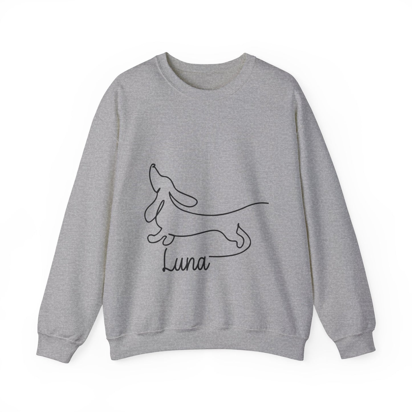Custom Sweatshirt  with dachshund Name  -  Unisex Sweatshirt