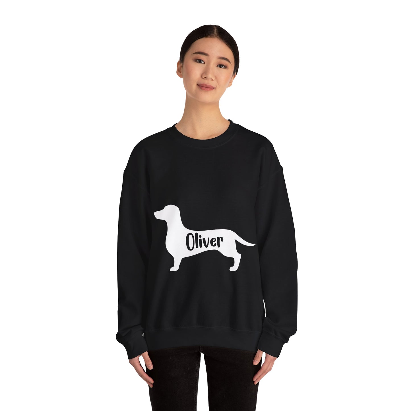 Custom Sweatshirt  with dachshund Name  -  Unisex Sweatshirt