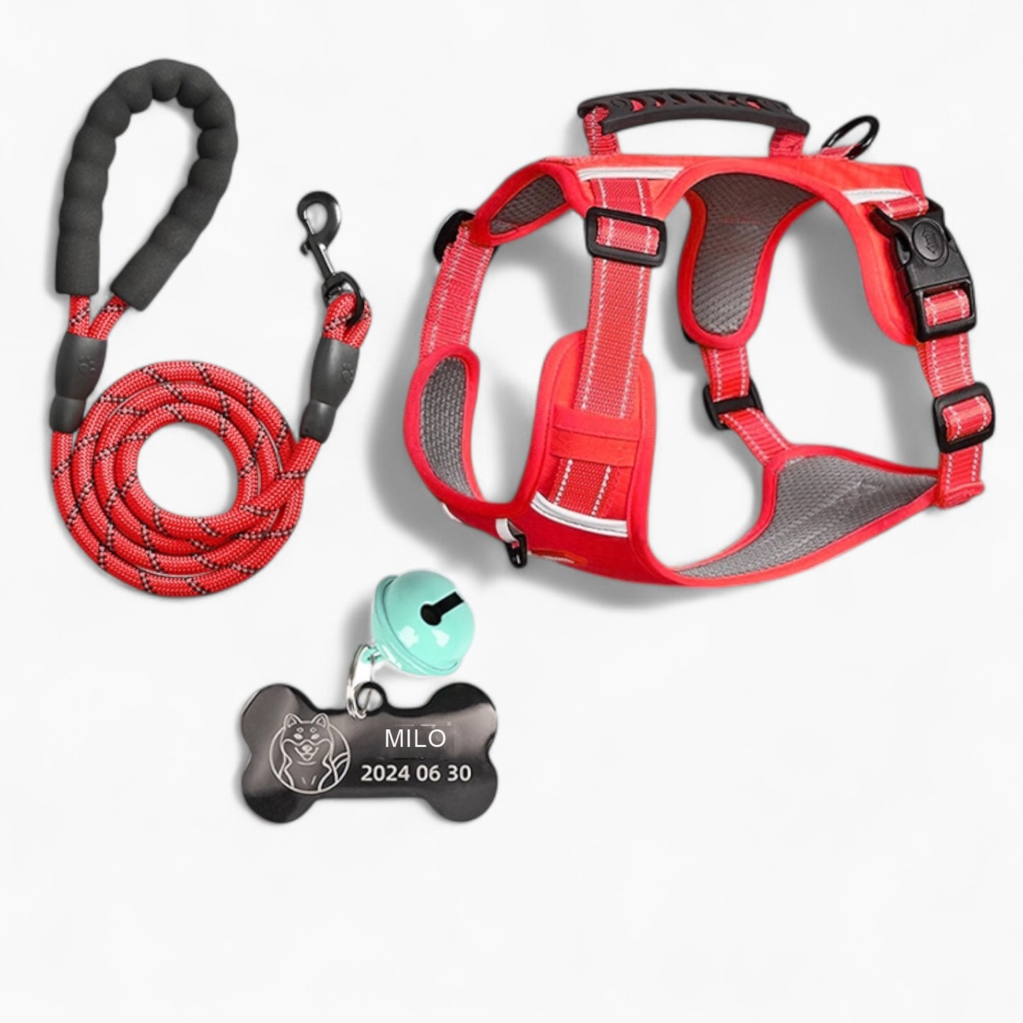 BarkLuxe Dachshund Harness Leash Set – Retriever Vest-Style Anti-Break