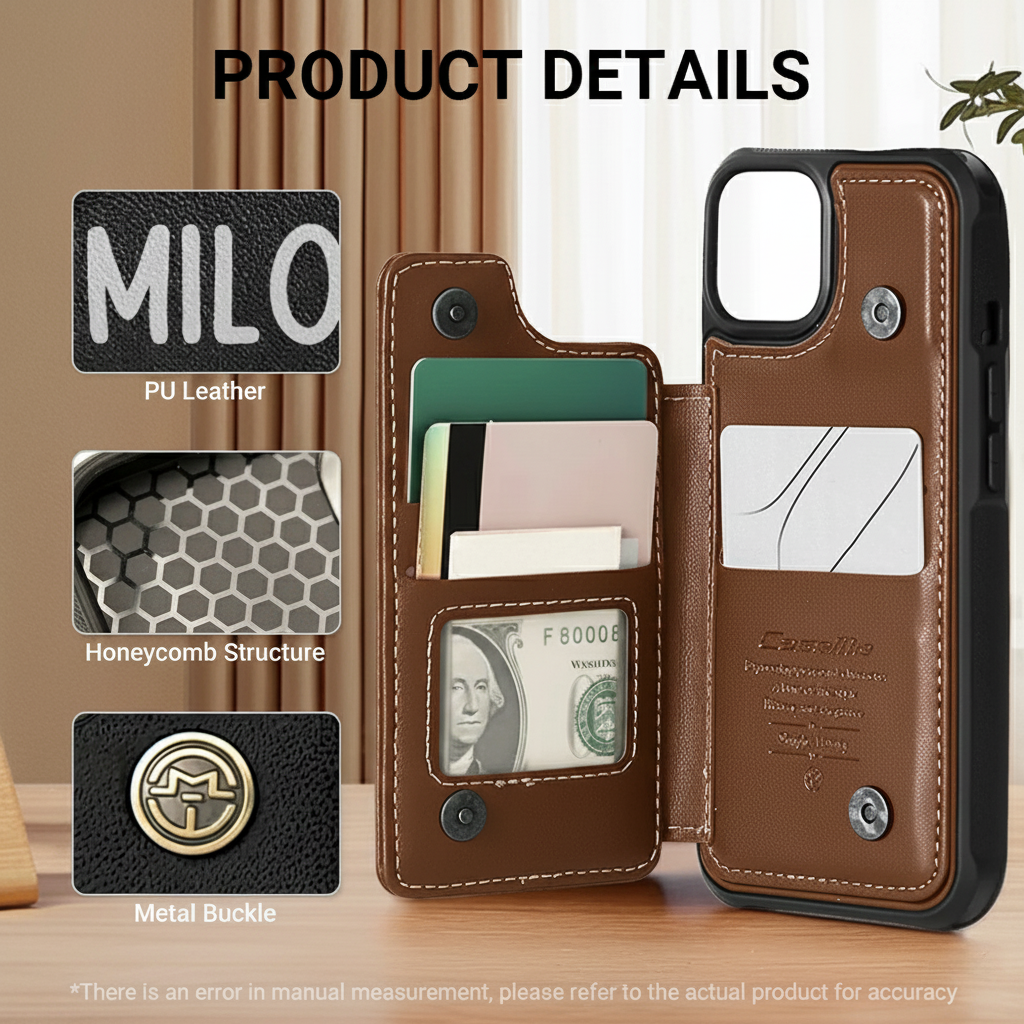 Joey - Personalized Leather Wallet Case for for iPhone & Samsung