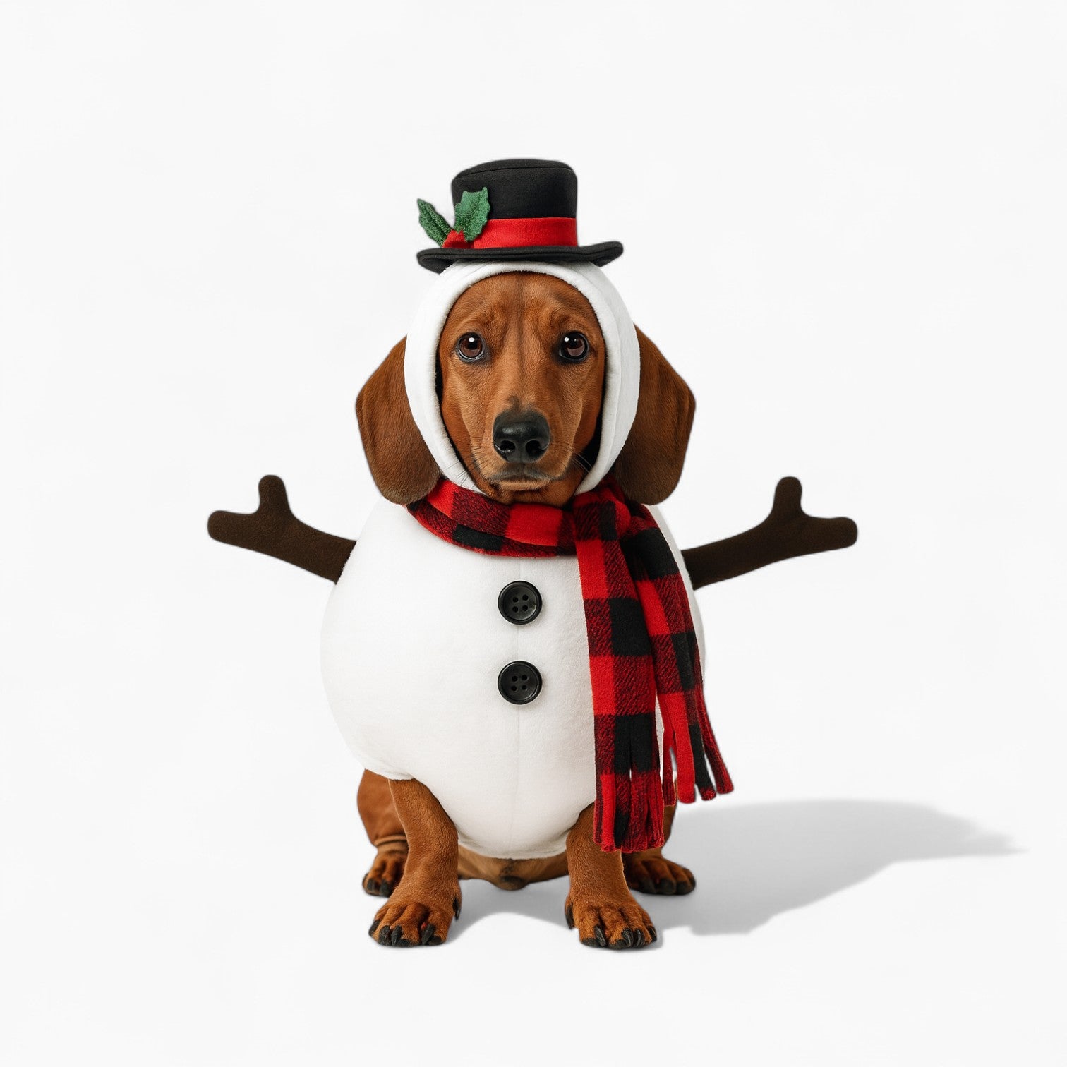 christmas dress up funny SnoWuff Dachshund Christmas Costume Funny Snowman Dog Outfit Dachshund Shop