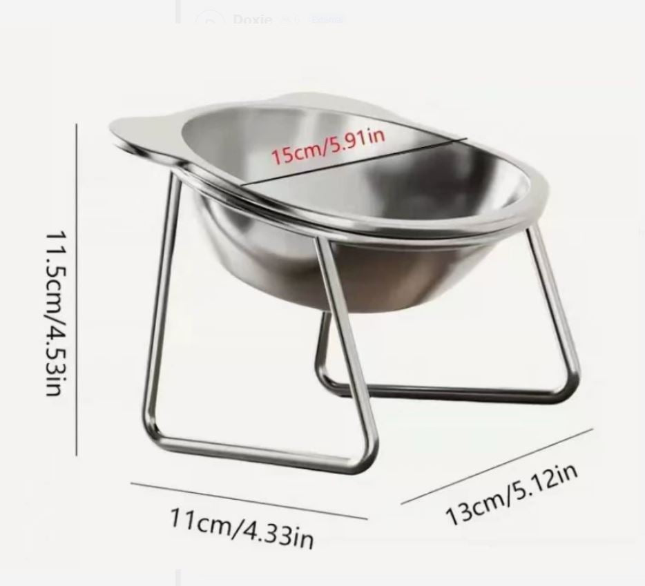 Dachshund Food Water Bowl – Non-Slip Durable Stainless Steel Feeder