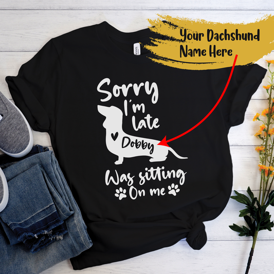 Custom T-shirt  with dachshund  Name
