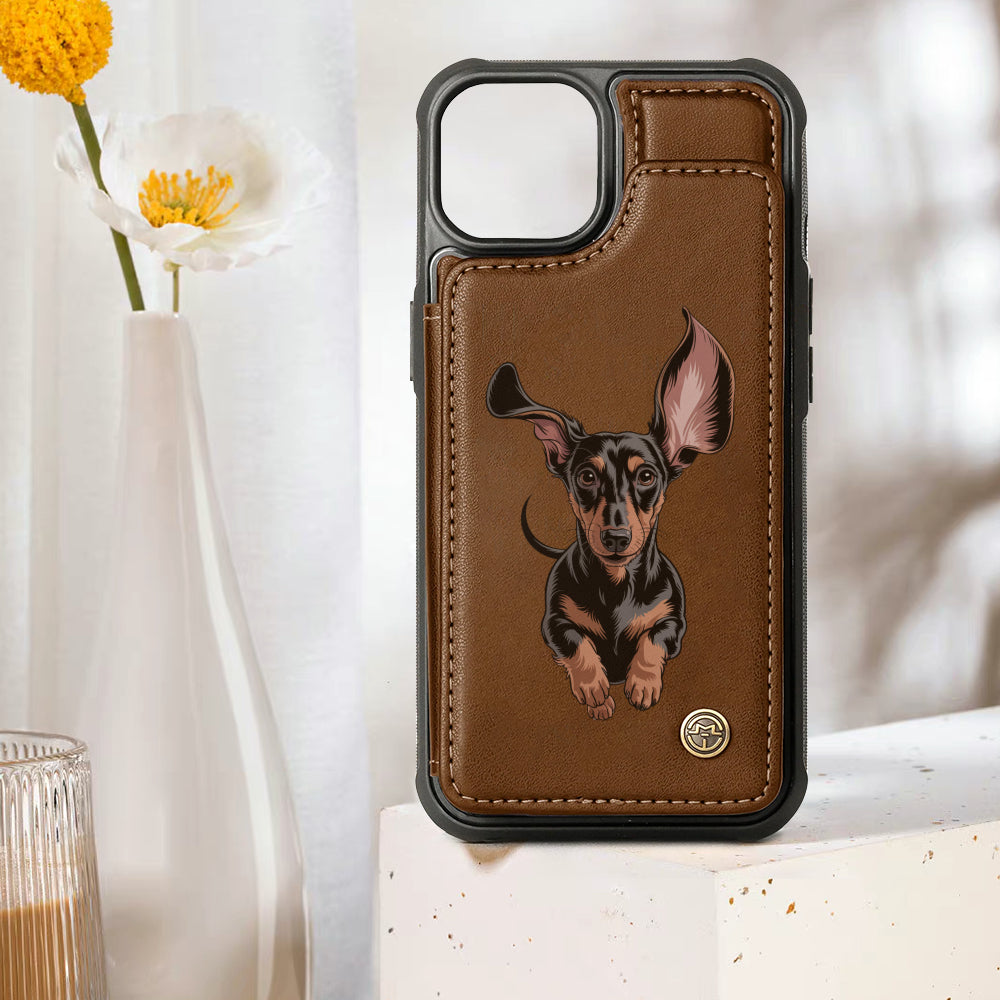 Cleo - Leather Wallet Case for for iPhone & Samsung