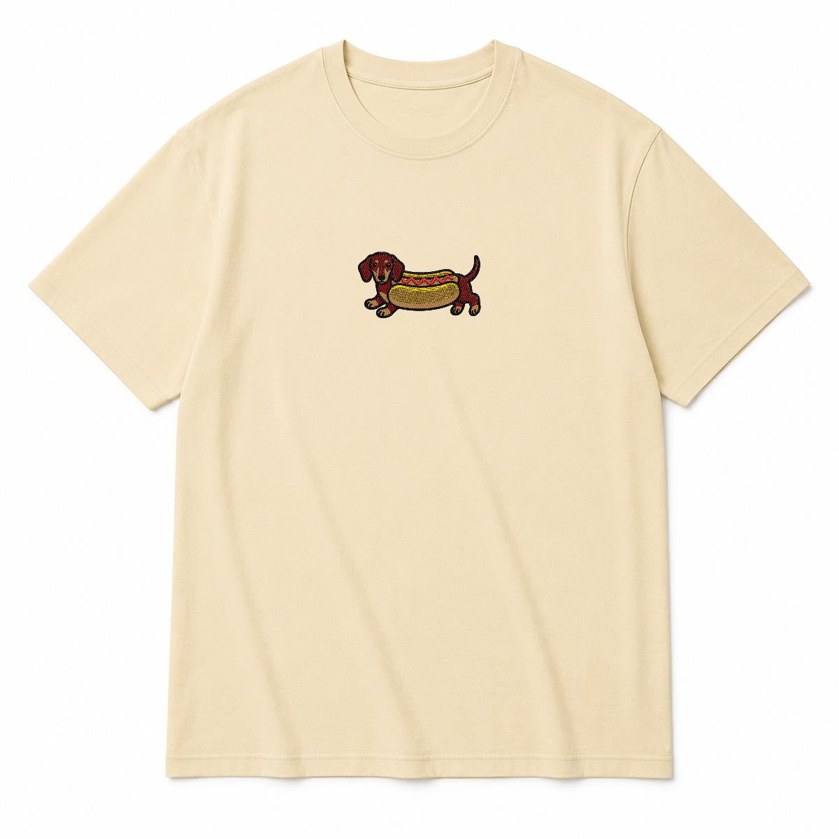 LEO - Embroidered Doxie T-Shirt | Heavyweight Crew Neck