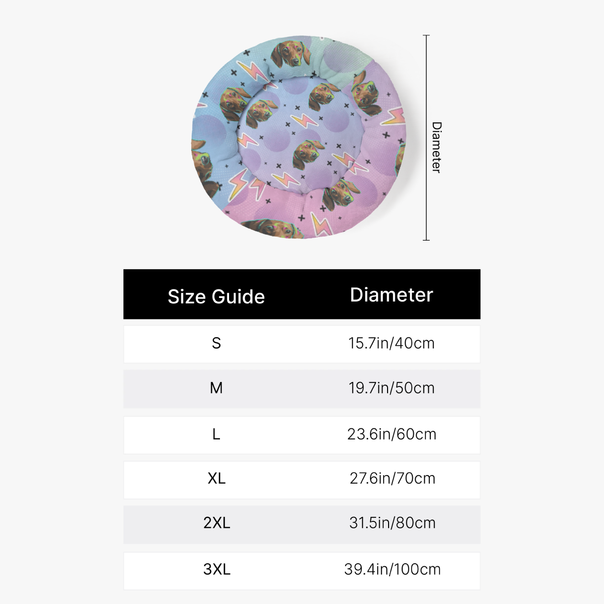 Bitty - Personalized Cloud-Comfort Large, Small & Puppy Dachshund Bed | Anti-Anxiety Donut Bed for Dachshunds