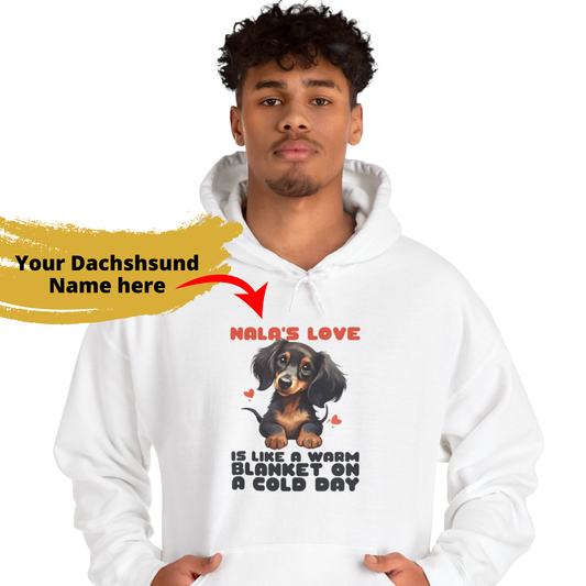 Custom Hoodie with dachshund Name  - Unisex Hoodie