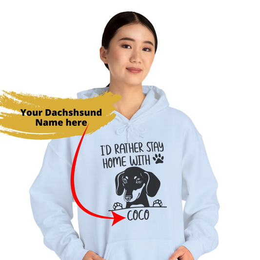 Custom Hoodie with dachshund Name  - Unisex Hoodie
