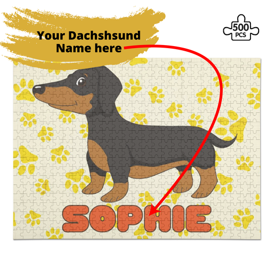 Personalized  Puzzle  with Dachshund Name - Puzzle