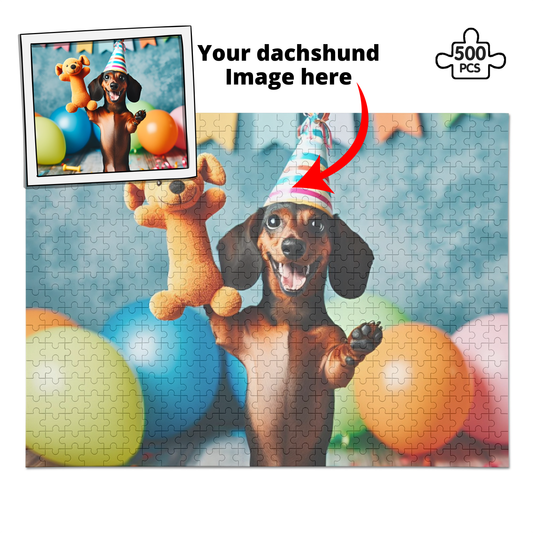 Personalized  Puzzle  with Dachshund Picture - Puzzle