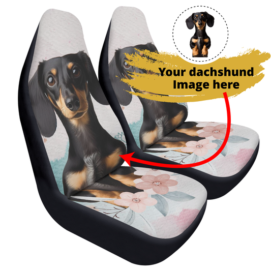 Custom  Car seat cover with Dachshunds Image - Car seat covers (2 pcs)