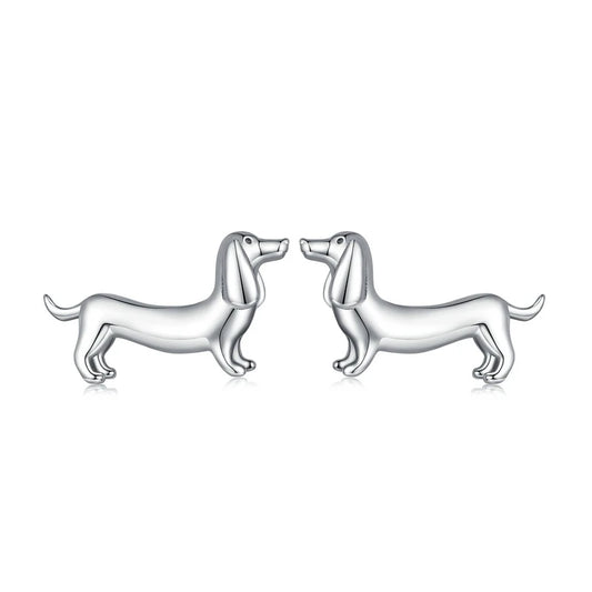 SilverDoxie-Dachshund-Delight-Sterling-Silver-Dog-Earrings-doxie.us