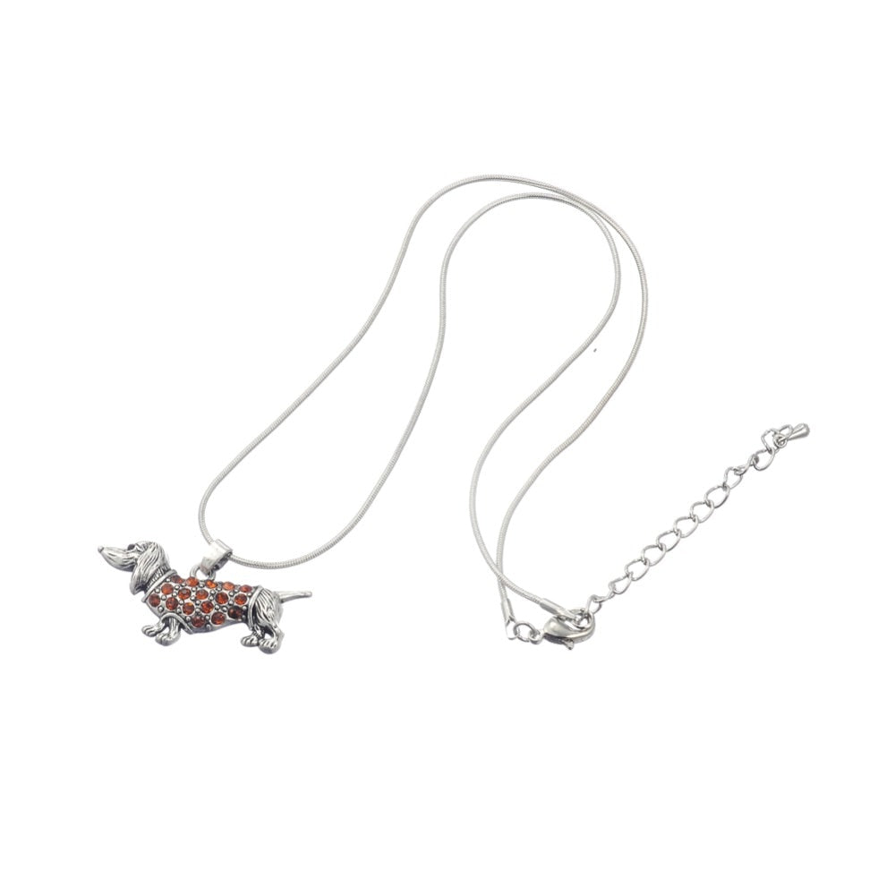 Dachshund Chain Necklace Silver Plated Jewelry - Dachshund shop.jpg