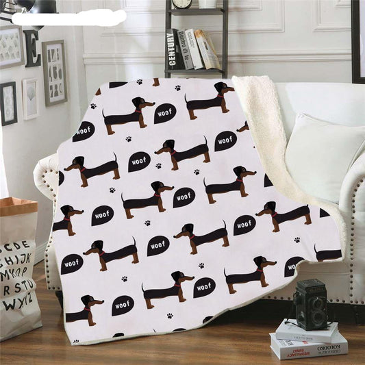 Dachshund Fleece Blanket for Beds - Dachshund Shop.jpg
