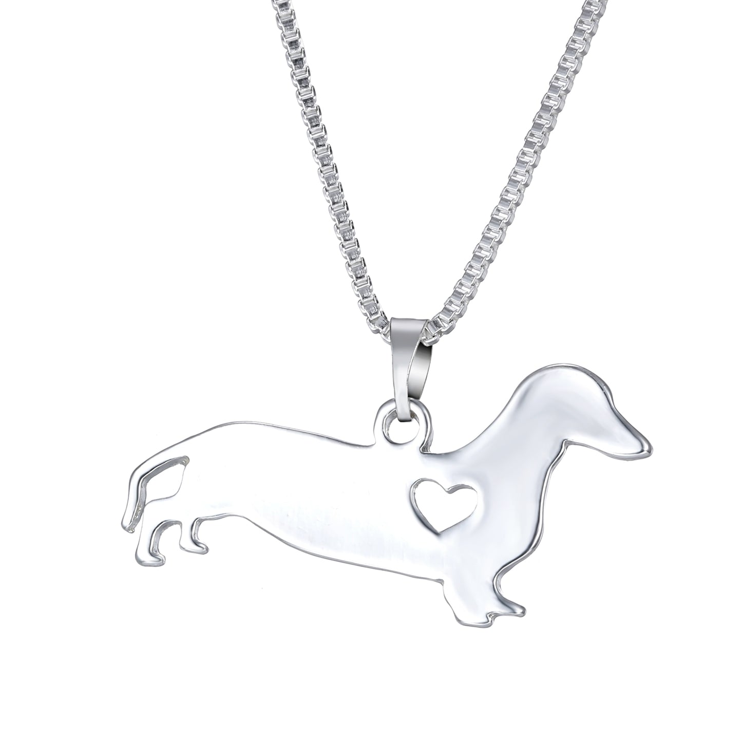 Dachshund Necklace Sterling Silver