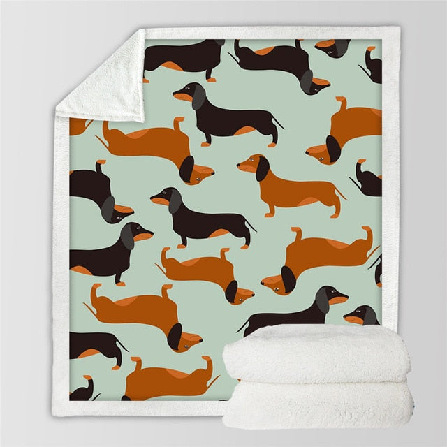 Dachshund Blanket for Indoor and Outdoor use