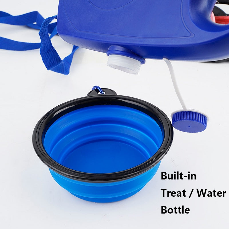 5 in 1 Leash : Dog leash with built-in water bottle and bowl