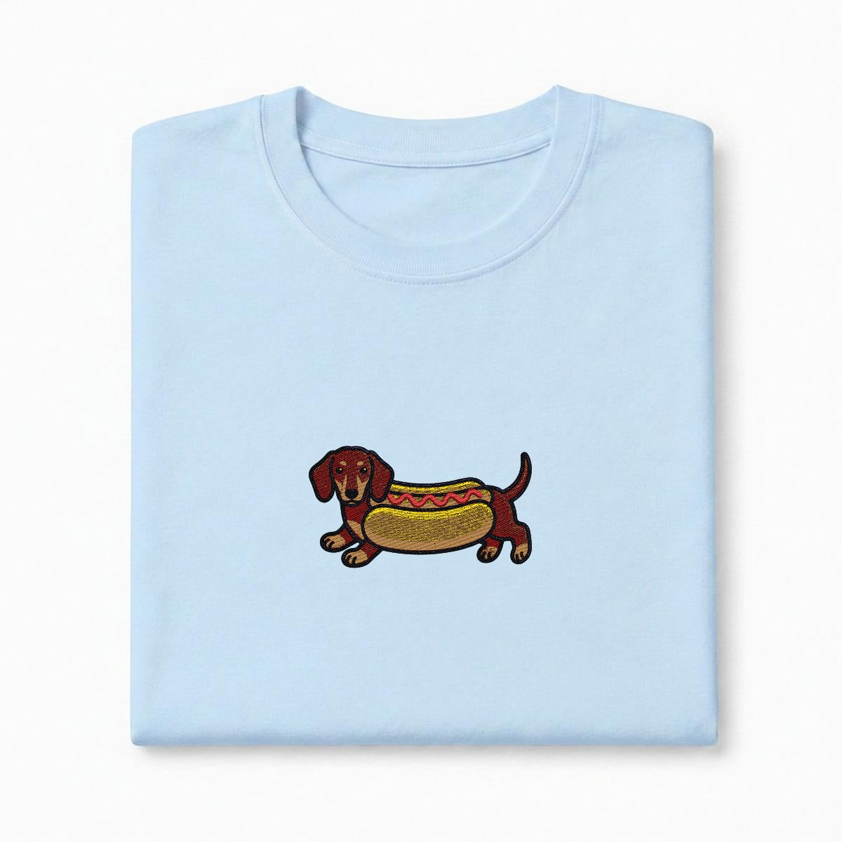 LEO - Embroidered Doxie T-Shirt | Heavyweight Crew Neck