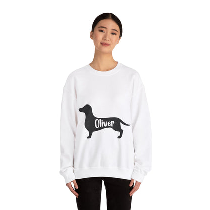 Custom Sweatshirt  with dachshund Name  -  Unisex Sweatshirt