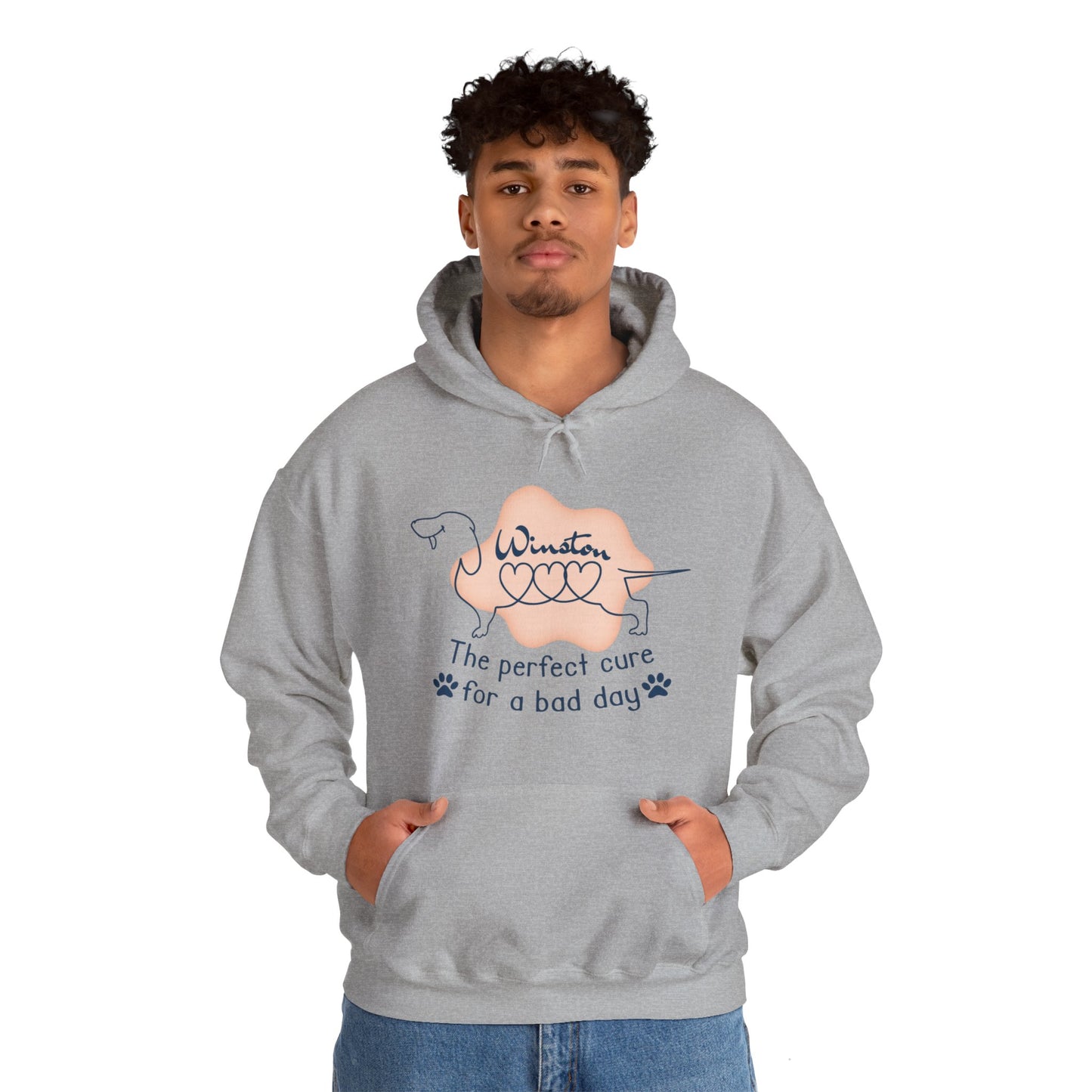 Custom Hoodie with dachshund Name  - Unisex Hoodie