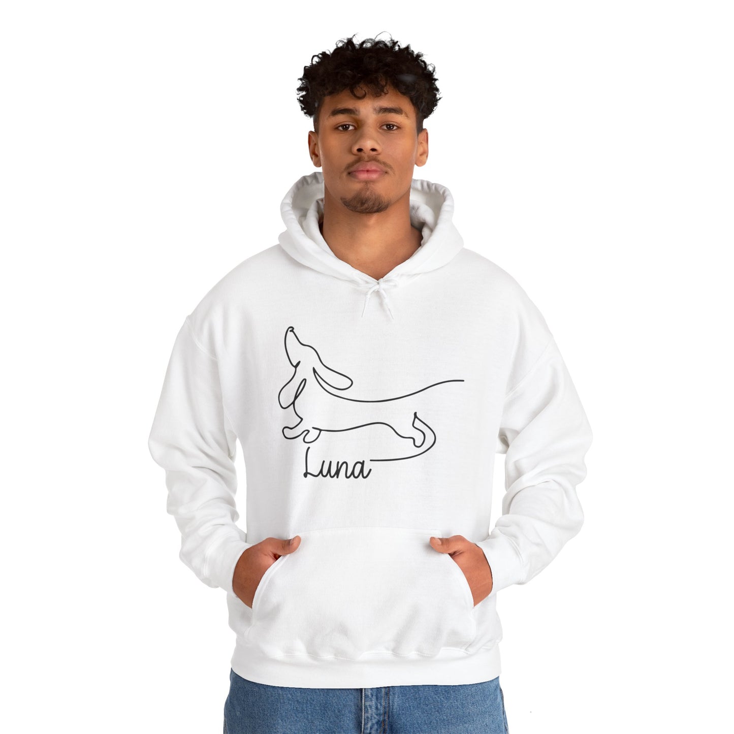 Custom Hoodie with dachshund Name  - Unisex Hoodie