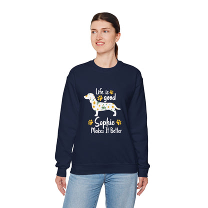 Custom Sweatshirt  with dachshund Name  -  Unisex Sweatshirt