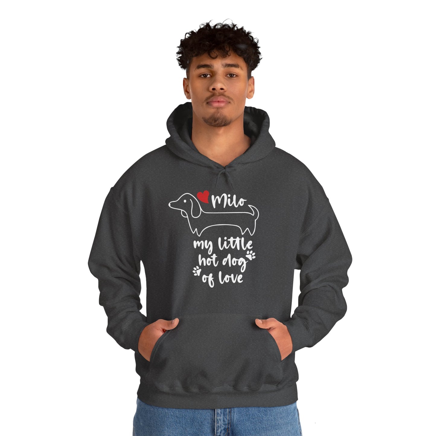 Custom Hoodie with dachshund Name  - Unisex Hoodie