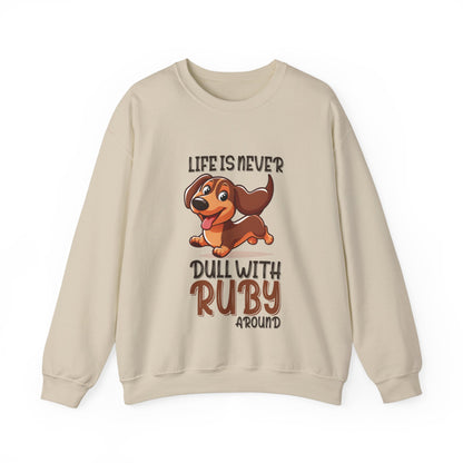 Custom Sweatshirt  with dachshund Name  -  Unisex Sweatshirt