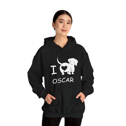 Sudadera con capucha personalizada con nombre de perro salchicha - Sudadera con capucha unisex 