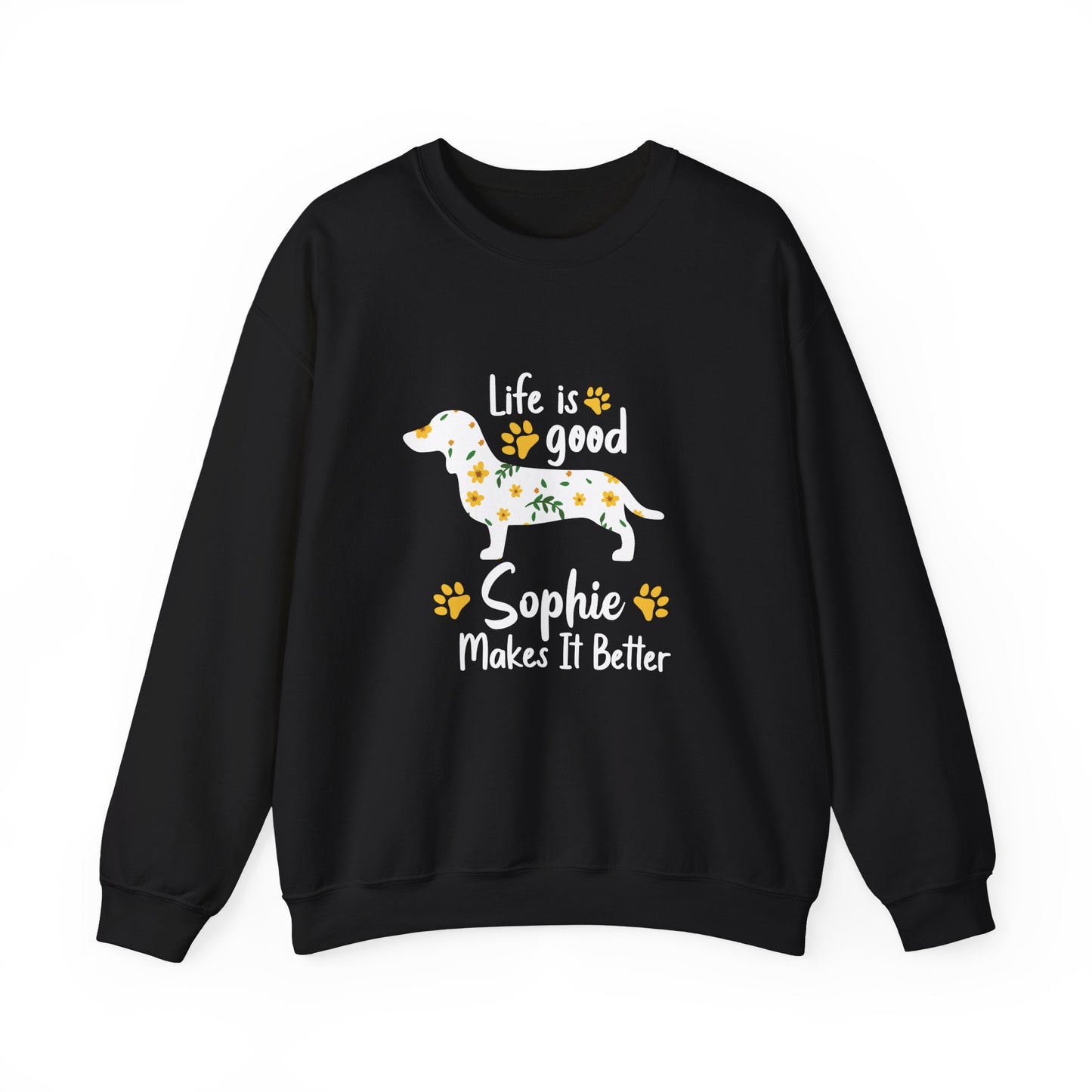 Sudadera personalizada con nombre de perro salchicha - Sudadera unisex 