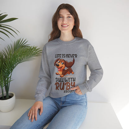 Custom Sweatshirt  with dachshund Name  -  Unisex Sweatshirt