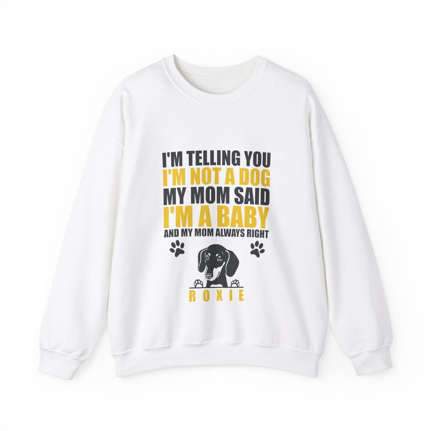 Custom Sweatshirt  with dachshund Name  -  Unisex Sweatshirt