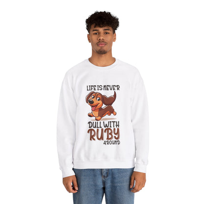Custom Sweatshirt  with dachshund Name  -  Unisex Sweatshirt