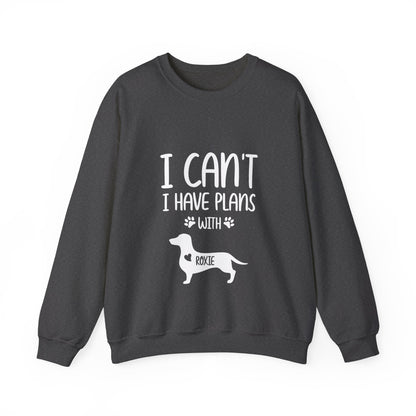 Custom Sweatshirt  with dachshund Name  -  Unisex Sweatshirt