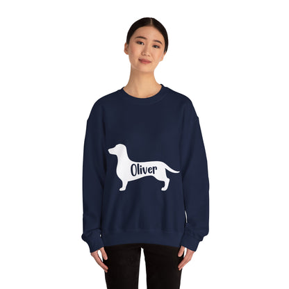 Custom Sweatshirt  with dachshund Name  -  Unisex Sweatshirt