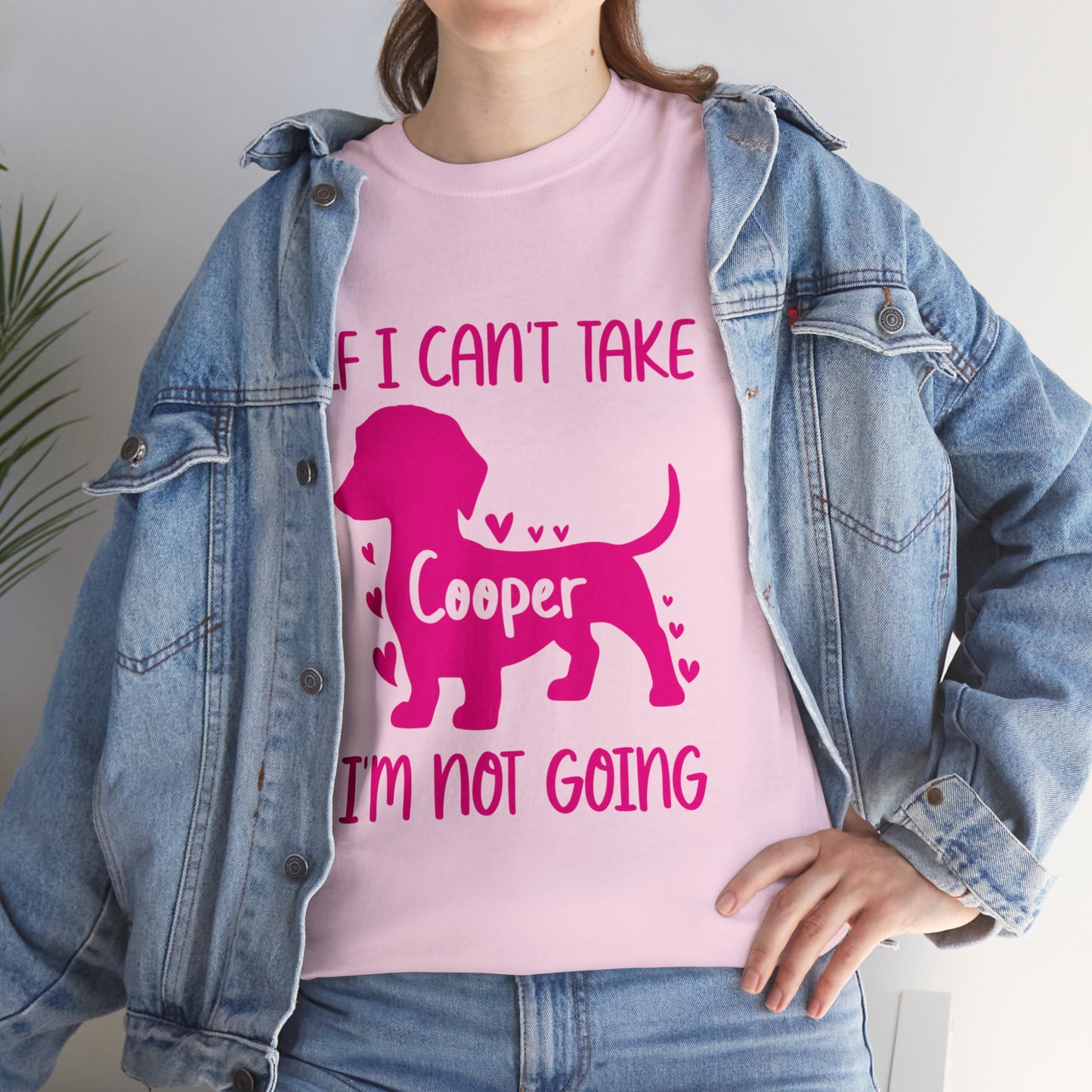 Im not going - Custom T-shirt  with dachshund  Name