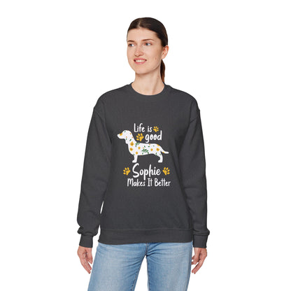 Custom Sweatshirt  with dachshund Name  -  Unisex Sweatshirt