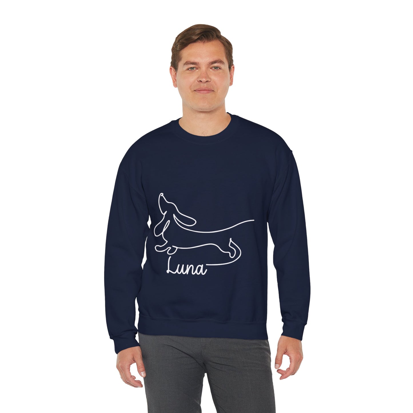 Custom Sweatshirt  with dachshund Name  -  Unisex Sweatshirt for Dachshund lovers