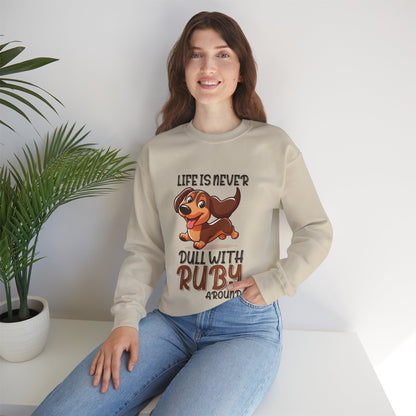 Custom Sweatshirt  with dachshund Name  -  Unisex Sweatshirt