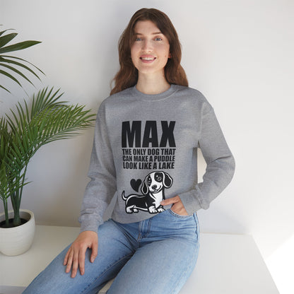 Custom Sweatshirt  with dachshund Name  -  Unisex Sweatshirt
