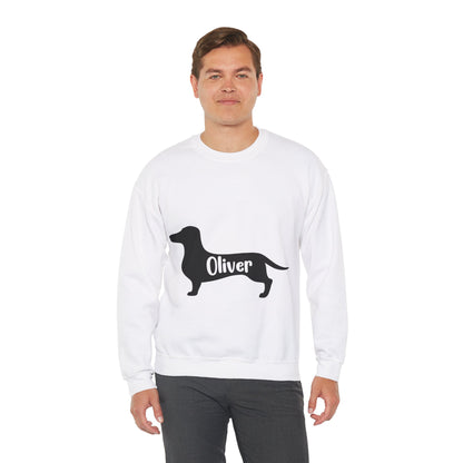 Custom Sweatshirt  with dachshund Name  -  Unisex Sweatshirt