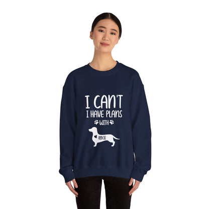 Custom Sweatshirt  with dachshund Name  -  Unisex Sweatshirt