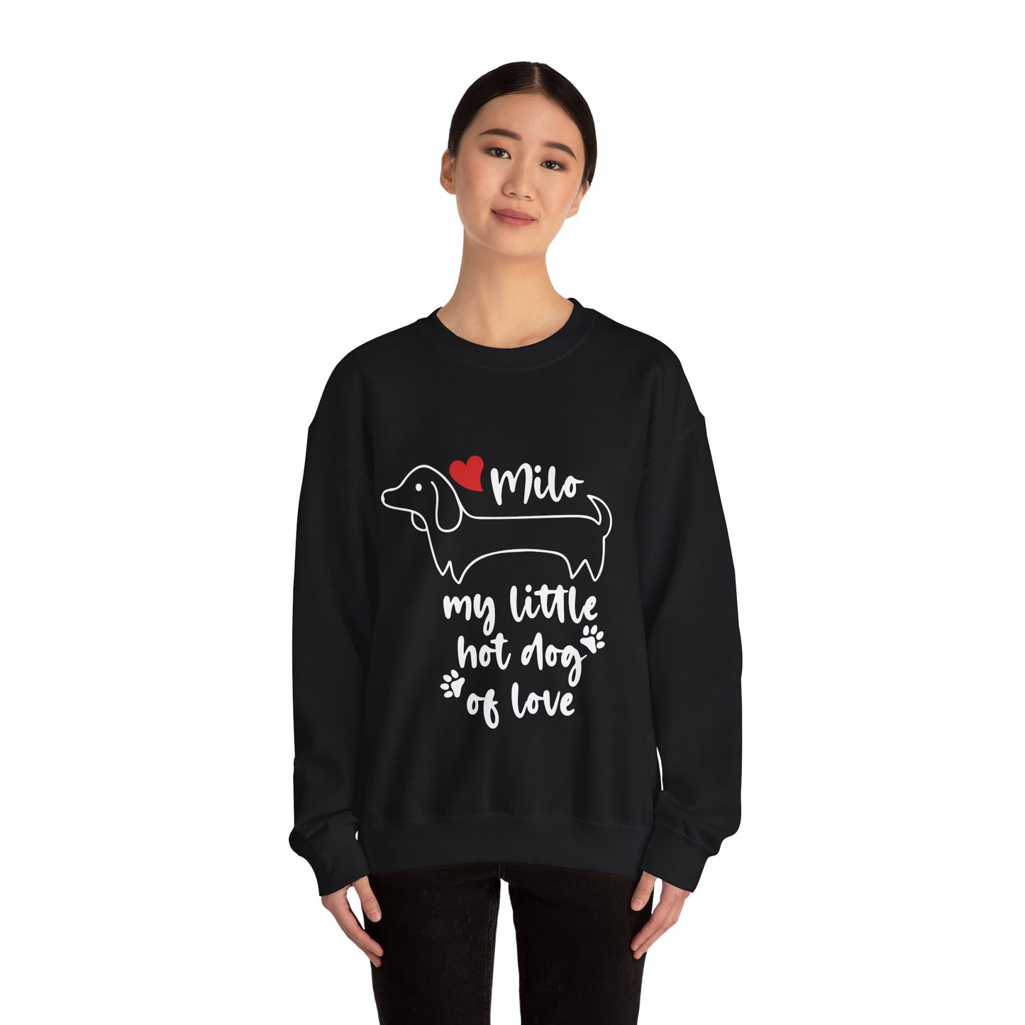 Custom Sweatshirt  with dachshund Name  -  Unisex Sweatshirt