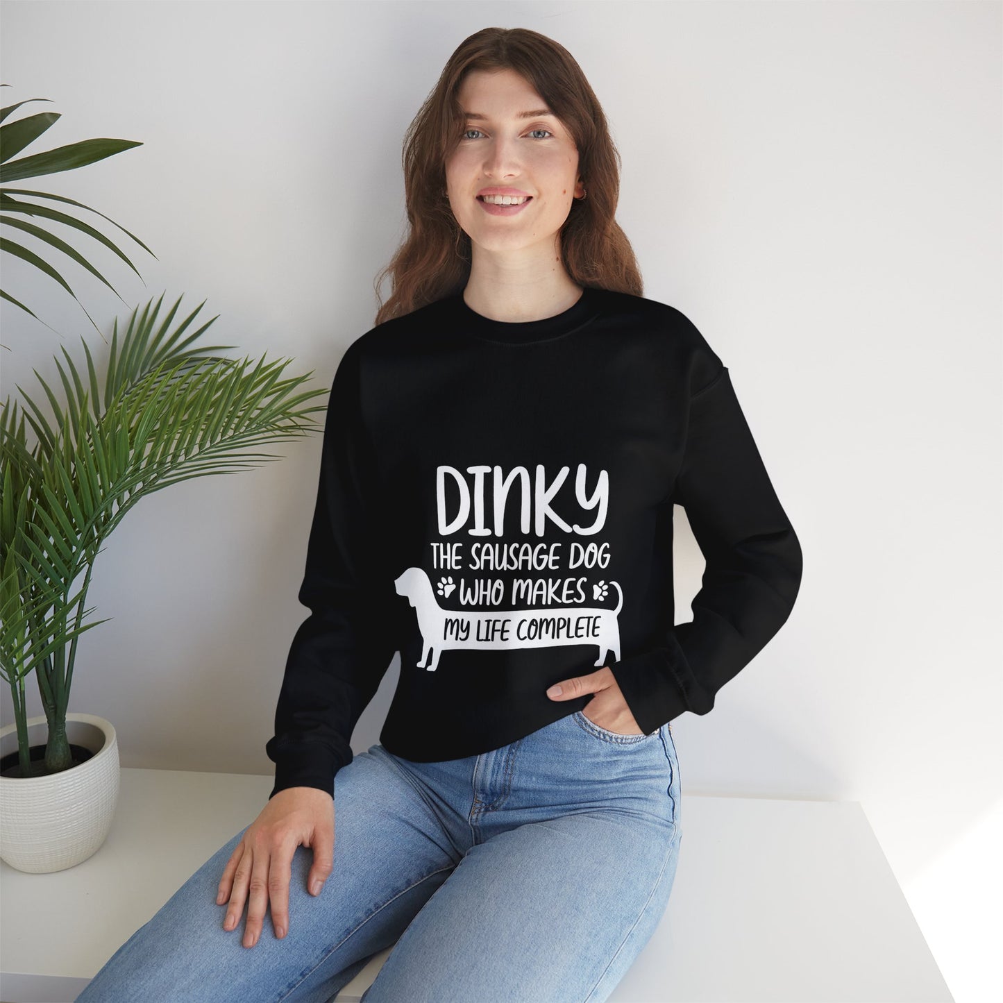 Custom Sweatshirt  with dachshund Name  -  Unisex Sweatshirt