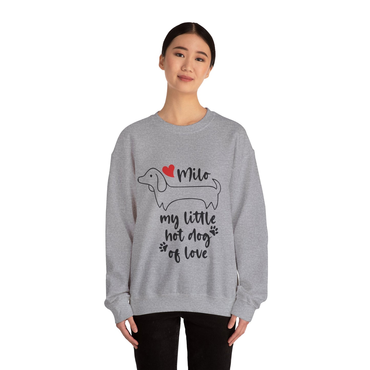 Custom Sweatshirt  with dachshund Name  -  Unisex Sweatshirt