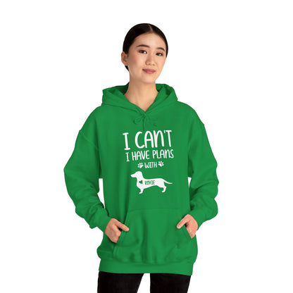 Custom Hoodie with dachshund Name  - Unisex Hoodie