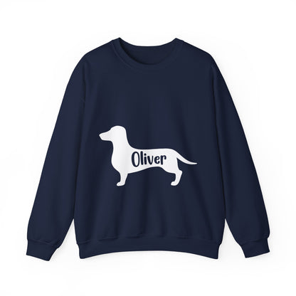 Custom Sweatshirt  with dachshund Name  -  Unisex Sweatshirt