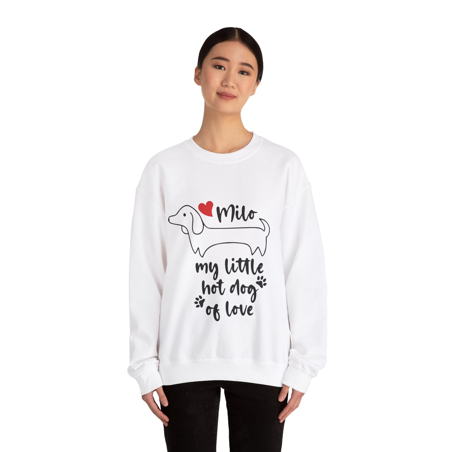 Custom Sweatshirt  with dachshund Name  -  Unisex Sweatshirt