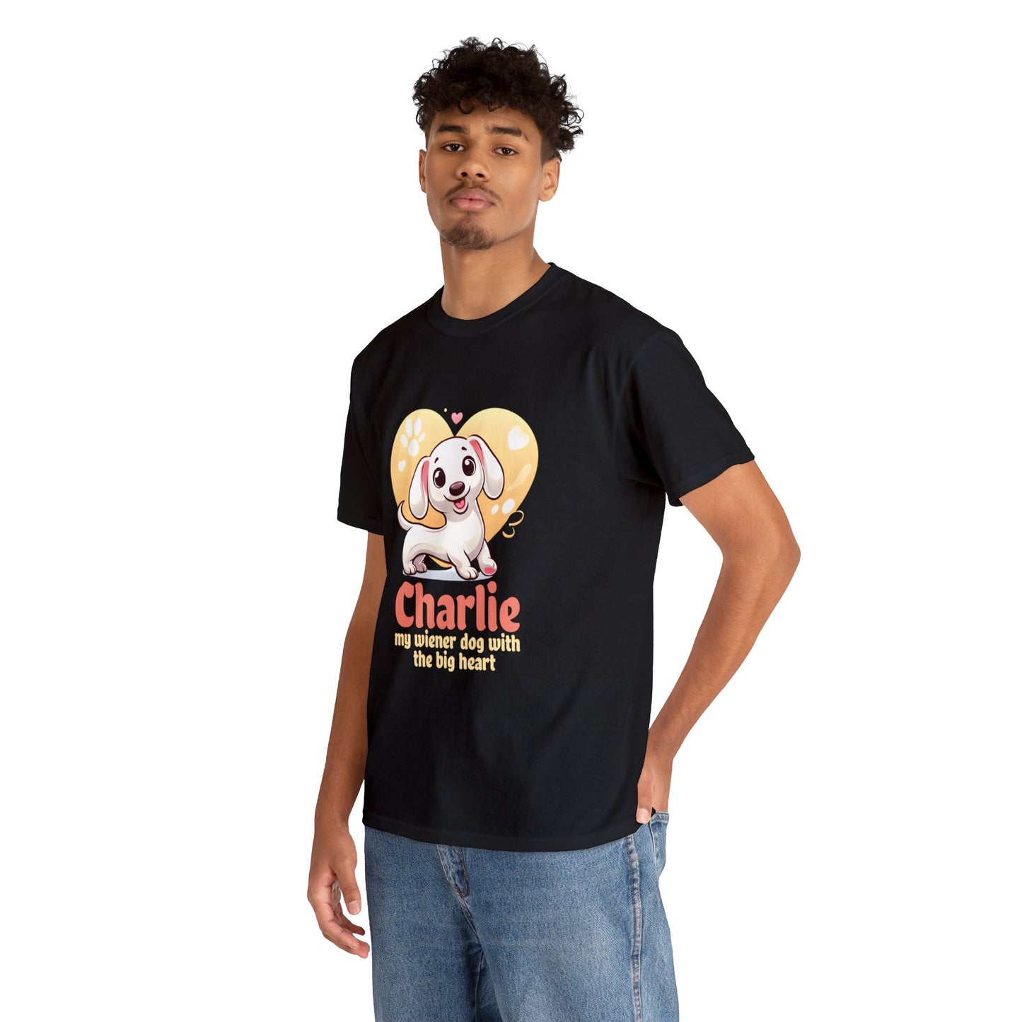 Camiseta personalizada con nombre de perro salchicha 